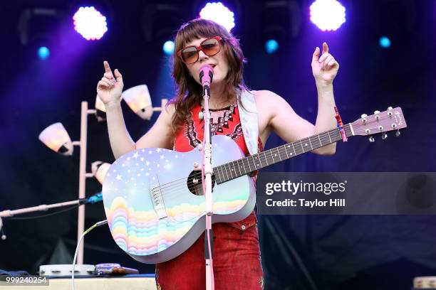 Jenny Lewis performs during the 2018 Forecastle Music Festival at Louisville Waterfront Park on July 14, 2018 in Louisville, Kentucky.