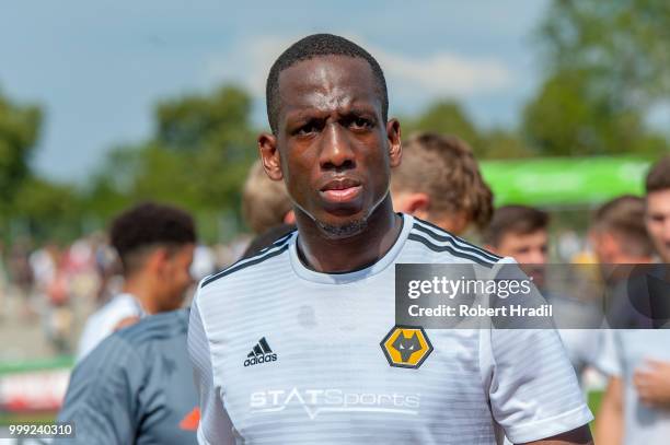 Willy Boly of Wolverhampton Wanderers looks on during the Uhrencup 2018 at the Neufeld stadium on July 14, 2018 in Bern, Switzerland.