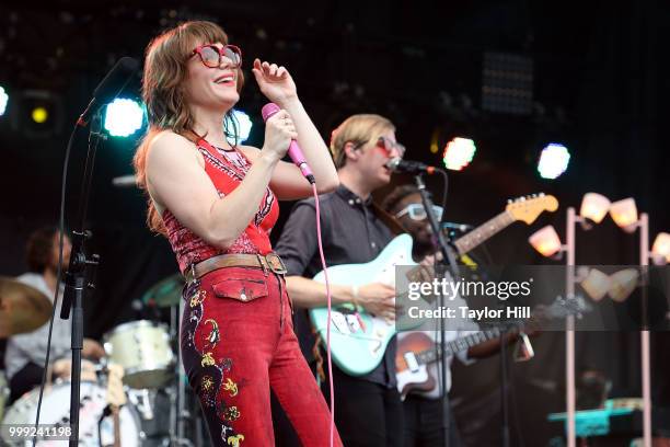 Jenny Lewis performs during the 2018 Forecastle Music Festival at Louisville Waterfront Park on July 14, 2018 in Louisville, Kentucky.