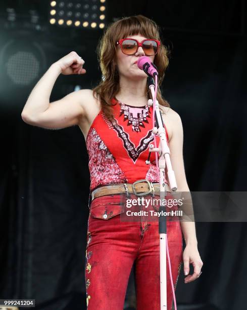 Jenny Lewis performs during the 2018 Forecastle Music Festival at Louisville Waterfront Park on July 14, 2018 in Louisville, Kentucky.