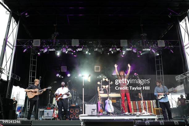 Jenny Lewis performs during the 2018 Forecastle Music Festival at Louisville Waterfront Park on July 14, 2018 in Louisville, Kentucky.