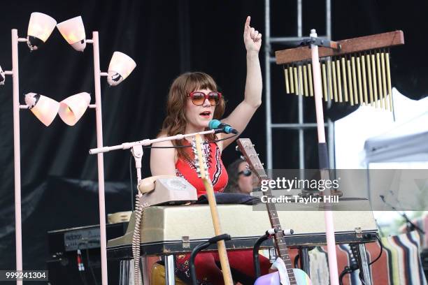 Jenny Lewis performs during the 2018 Forecastle Music Festival at Louisville Waterfront Park on July 14, 2018 in Louisville, Kentucky.