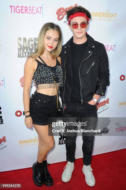 Brec Bassinger and Dylan Summerall attend "Sage Alexander: The Dark Realm" Launch Party Co-hosted by Innersight Entertainment and TigerBeat Media at...