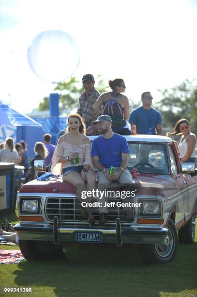 Music fans attend the Bud Light Getaway at Riverfront Park on July 14, 2018 in North Charleston, South Carolina.
