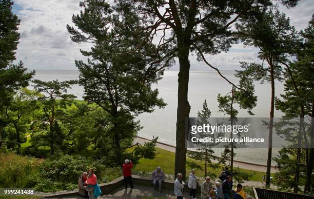 The view from the Mann's summer house in which German writer Thomas Mann stayed during holidays in Nida, Lithuania, 17 July 2017. Photo: Alexander...