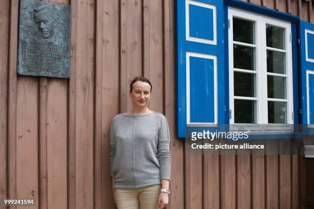 Lina Motuziene, the director of the Thomas Mann House, outside the Mann's summer house in which German writer Thomas Mann stayed during holidays in...