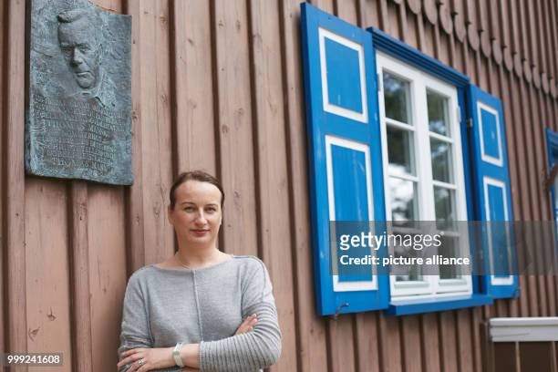 Lina Motuziene, the director of the Thomas Mann House, outside the Mann's summer house in which German writer Thomas Mann stayed during holidays in...
