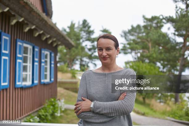 Lina Motuziene, the director of the Thomas Mann House, outside the Mann's summer house in which German writer Thomas Mann stayed during holidays in...