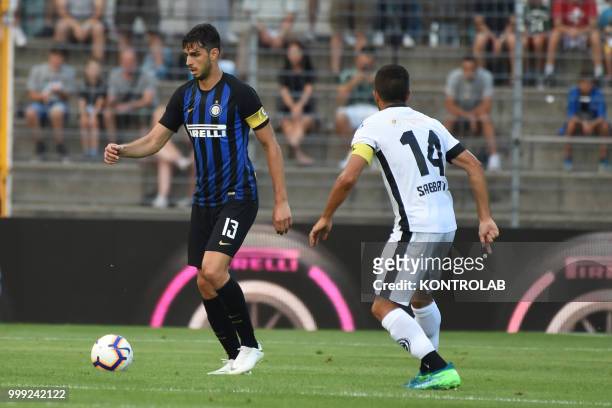 Andrea Ranocchia of FC Inter during match 110 Summer Cup from FC Lugano and FC Internazionale Milano . Fc Internazionale won 3-0.