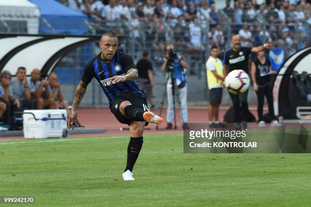 Radja Nainggolan of FC Inter during match 110 Summer Cup from FC Lugano and FC Internazionale Milano . Fc Internazionale won 3-0.
