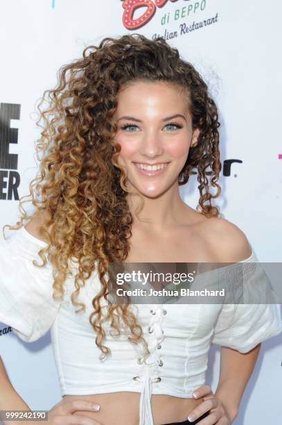 Sofie Dossi attends "Sage Alexander: The Dark Realm" Launch Party Co-hosted by Innersight Entertainment and TigerBeat Media at El Rey Theatre on July...