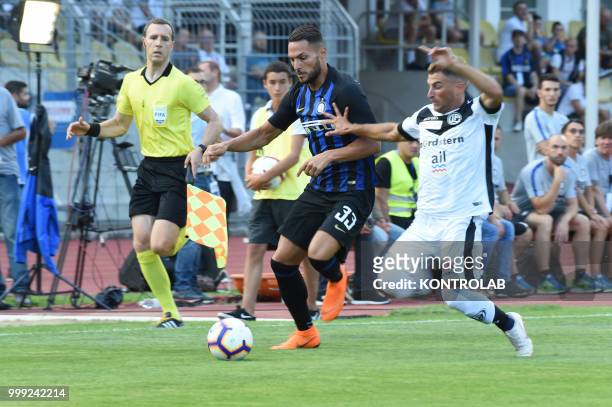 Danilo D'Ambrosio of FC Inter during match 110 Summer Cup from FC Lugano and FC Internazionale Milano . Fc Internazionale won 3-0.