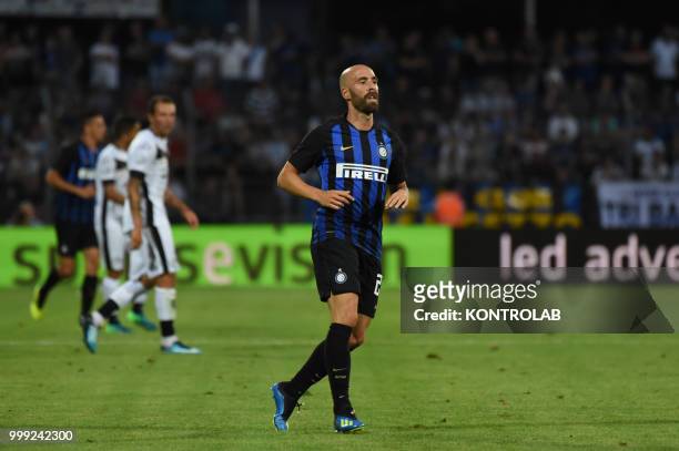 Borja valero of FC Inter during match 110 Summer Cup from FC Lugano and FC Internazionale Milano . Fc Internazionale won 3-0.