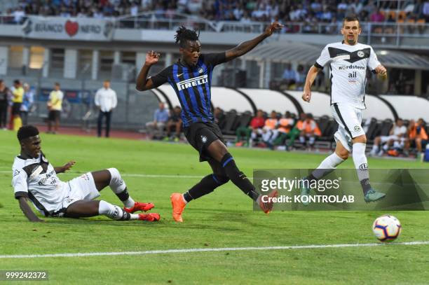 Karamoh Yann of FC Inter makes his first goal during match 110 Summer Cup from FC Lugano and FC Internazionale Milano . Fc Internazionale won 3-0.