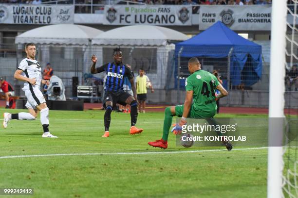 Karamoh Yann of FC Inter makes his second goal during match 110 Summer Cup from FC Lugano and FC Internazionale Milano . Fc Internazionale won 3-0.