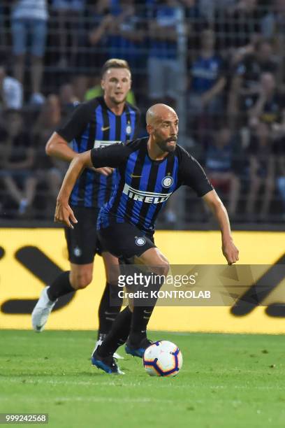 Borja Valero of FC Inter during match 110 Summer Cup from FC Lugano and FC Internazionale Milano . Fc Internazionale won 3-0.