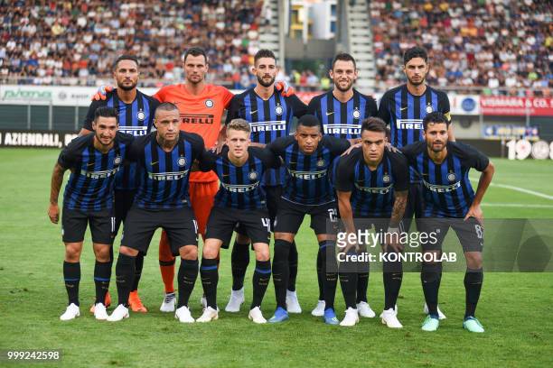 Internazionale Milano team during match 110 Summer Cup from FC Lugano and FC Internazionale Milano . Fc Internazionale won 3-0.