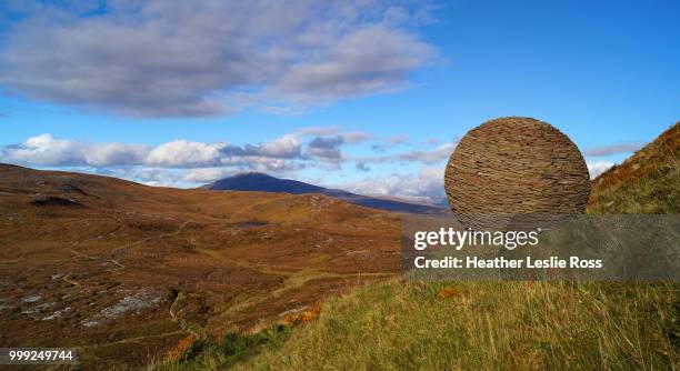 the globe, knockan crag, scottish highlands - leslie stock pictures, royalty-free photos & images