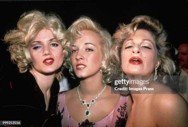 Marilyn Monroe Impersonators during a lookalike contest during circa 1982 in New York.