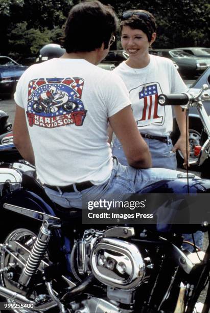 Harley Davidson riders circa 1979 in New York.