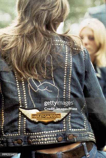 Harley Davidson rider circa 1979 in New York.