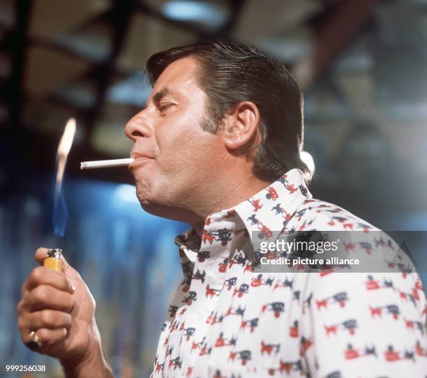 File picture from May 1976 shows US comic, actor and entertainer Jerry Lewis in rehearsals for a gala event in Montreux, Switzerland. Jerry Lewis...