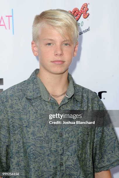 Carson Lueders attends "Sage Alexander: The Dark Realm" Launch Party Co-hosted by Innersight Entertainment and TigerBeat Media at El Rey Theatre on...