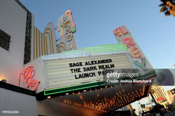 Atmosphere from "Sage Alexander: The Dark Realm" Launch Party Co-hosted by Innersight Entertainment and TigerBeat Media at El Rey Theatre on July 14,...