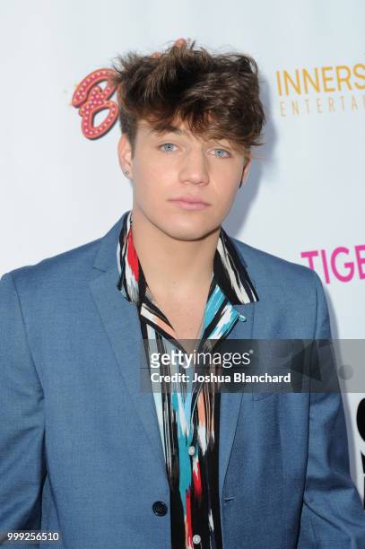Dominic Cline attends "Sage Alexander: The Dark Realm" Launch Party Co-hosted by Innersight Entertainment and TigerBeat Media at El Rey Theatre on...
