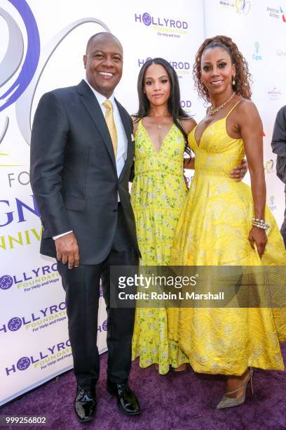 Rodney Peete NFL, Actress Bianca Lawson and Actress Holly Robinson Peete attend The HollyRod Foundation's 20th Annual DesignCare Gala at Private...