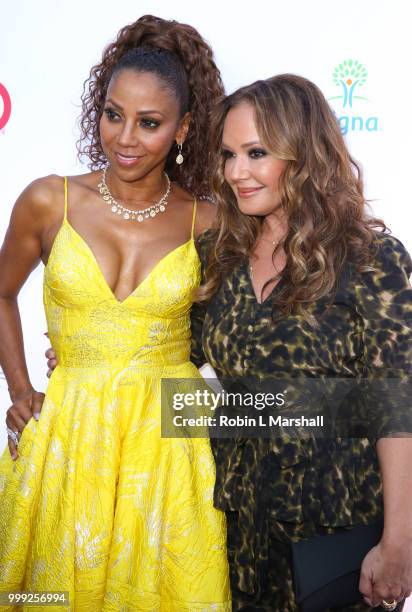 Actress Holly Robinson Peete and Actress Leah Remini attends The HollyRod Foundation's 20th Annual DesignCare Gala at Private Residence on July 14,...