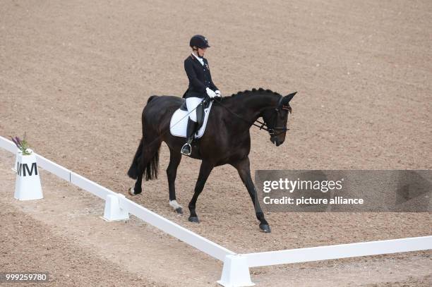 German para dressage rider Alina Rosenberg riding Nea's Daboun in a dressage event at the Longines FEI European Championships 2017 in Gothenburg,...