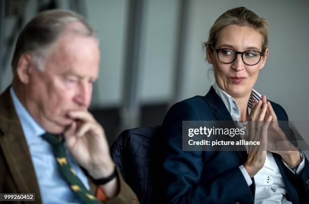 Dpatop - Alice Weidel and Alexander Gauland , prime candidates for the Alternative for Germany party in the Bundestag parliamentary elections,...