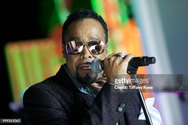 Morris Day performs onstage at the HollyRod 20th Annual DesignCare at Cross Creek Farm on July 14, 2018 in Malibu, California.