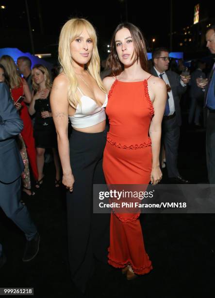 Rumer Willis and Scout LaRue Willis attend the after party for the Comedy Central Roast of Bruce Willis at NeueHouse on July 14, 2018 in Los Angeles,...