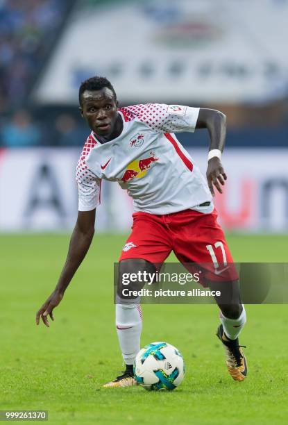 Leipzig's Bruma in action during the German Bundesliga football match between FC Schalke 04 and RB Leipzig at the Veltins Arena in Gelsenkirchen,...