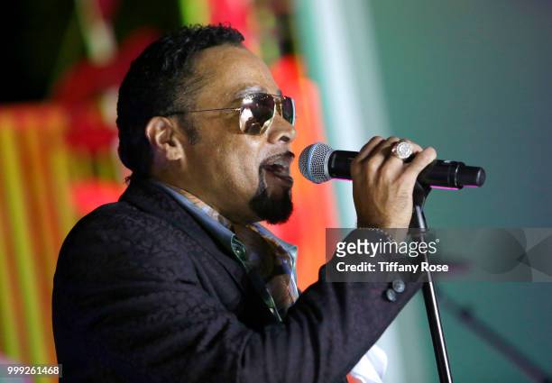Morris Day performs onstage at the HollyRod 20th Annual DesignCare at Cross Creek Farm on July 14, 2018 in Malibu, California.