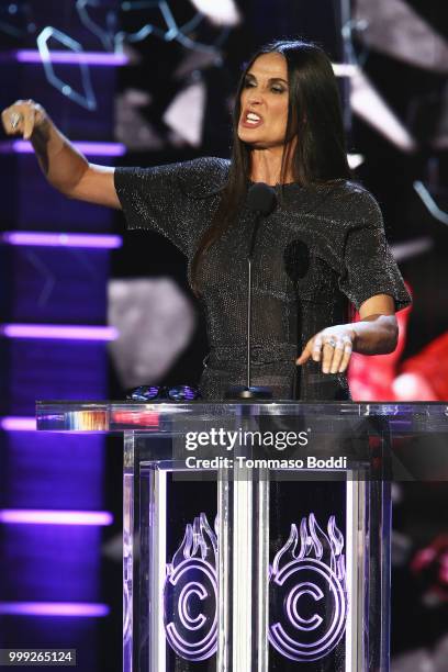 Demi Moore attends the Comedy Central Roast Of Bruce Willis on July 14, 2018 in Los Angeles, California.