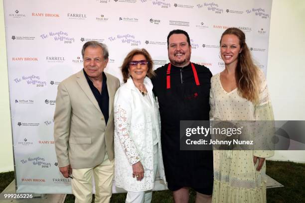 Founder & CEO Samuel Waxman, M.D., Marion N. Waxman, Chef Matt Lambert, and Barbara Lambert attend Samuel Waxman Cancer Research Foundation's 14...