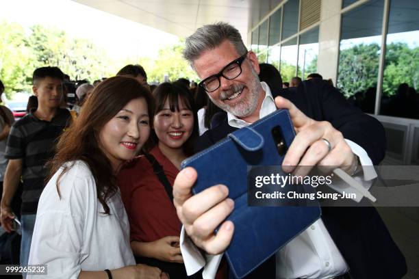 Director Christopher McQuarrie arrives in support of the 'Mission: Impossible - Fallout' World Press Tour at Gimpo Airport on July 15, 2018 in Seoul,...