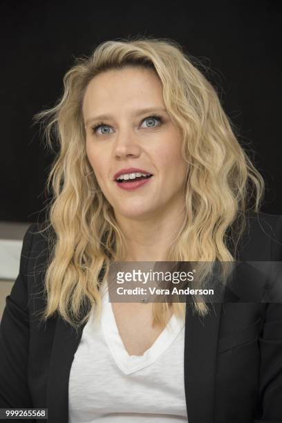 Kate McKinnon at "The Spy Who Dumped Me" Press Conference at the Langham Hotel on July 13, 2018 in New York City.
