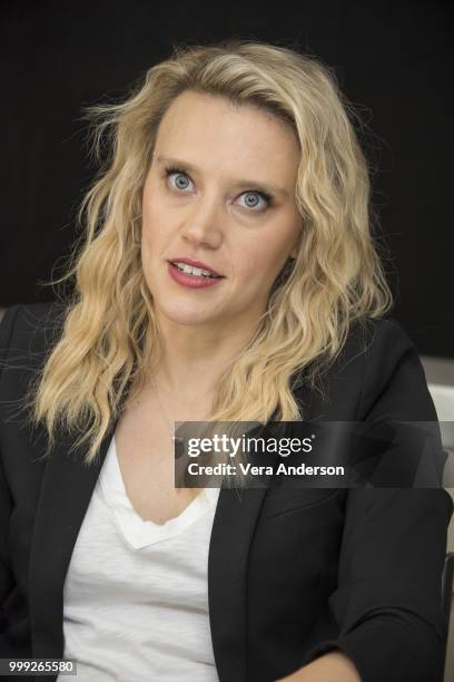 Kate McKinnon at "The Spy Who Dumped Me" Press Conference at the Langham Hotel on July 13, 2018 in New York City.