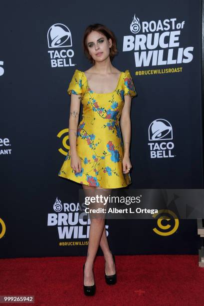 Tallulah Willis arrives for the Comedy Central Roast Of Bruce Willis held at Hollywood Palladium on July 14, 2018 in Los Angeles, California.