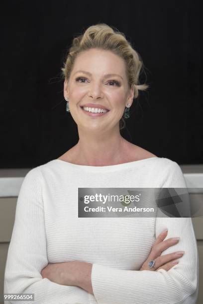 Katherine Heigl at the "Suits" Press Conference at the Langham Hotel on July 13, 2018 in New York City.