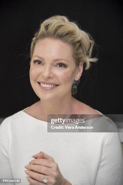 Katherine Heigl at the "Suits" Press Conference at the Langham Hotel on July 13, 2018 in New York City.