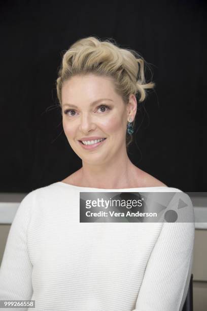 Katherine Heigl at the "Suits" Press Conference at the Langham Hotel on July 13, 2018 in New York City.