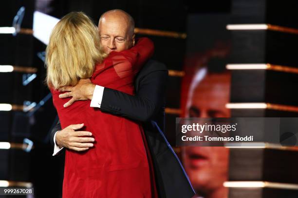 Cybill Shepherd and Bruce Willis attend the Comedy Central Roast Of Bruce Willis on July 14, 2018 in Los Angeles, California.