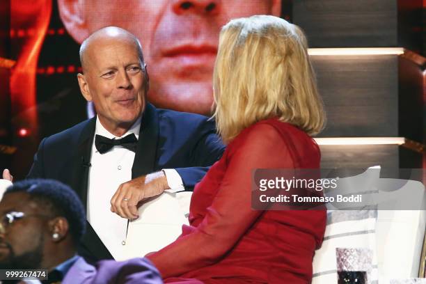 Cybill Shepherd and Bruce Willis attend the Comedy Central Roast Of Bruce Willis on July 14, 2018 in Los Angeles, California.
