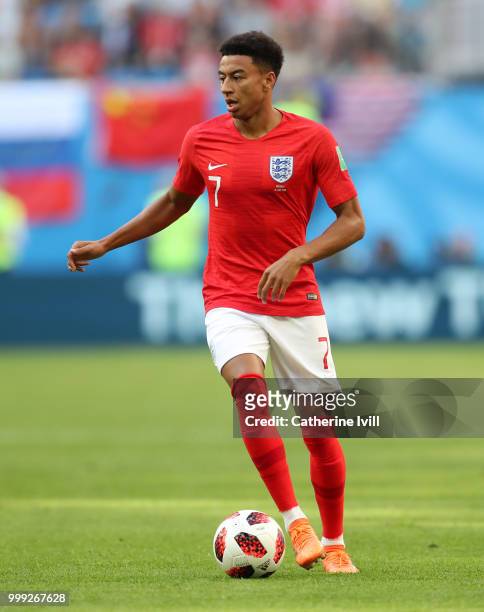 Jesse Lingard of England during the 2018 FIFA World Cup Russia 3rd Place Playoff match between Belgium and England at Saint Petersburg Stadium on...
