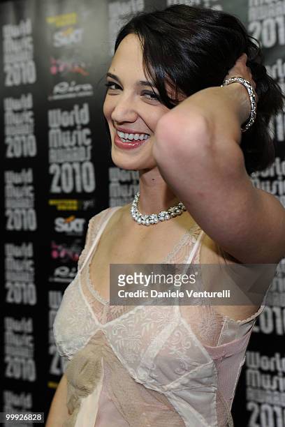 Actress Asia Argento attends the World Music Awards 2010 at the Sporting Club on May 18, 2010 in Monte Carlo, Monaco.